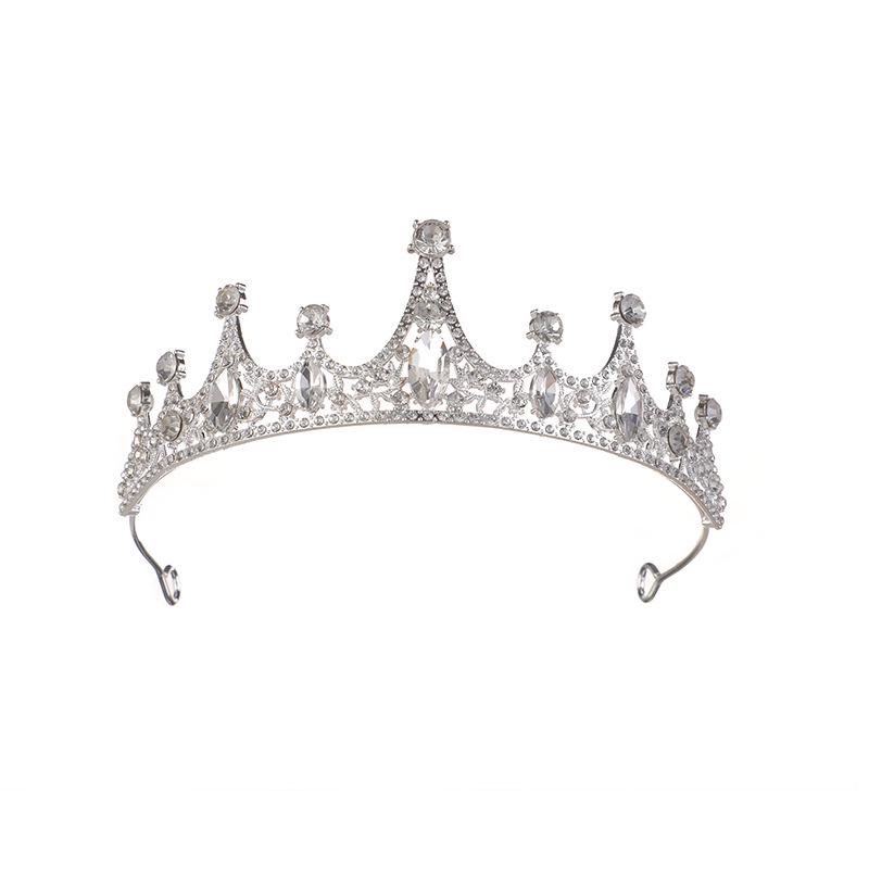 Korean Style Baroque Bridal Crown & Accessories Set - Wedding or Birthday Princess Headdress