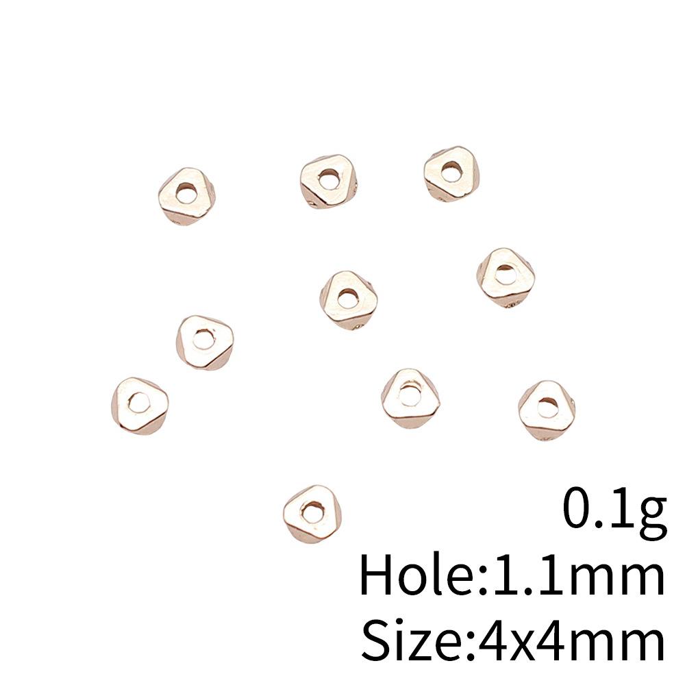 Square Round Mini Spacer Beads Metal Loose Beads For Thin Chain Bracelet Necklace DIY Jewelry Making Supplies For