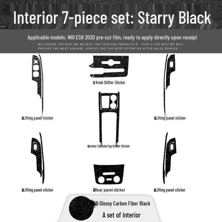 Compatible Nio ES8 (18-20) Carbon Fiber Gear Stickers for ES6/EC6 - Free Replacement If Damaged