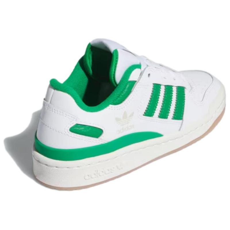 Adidas Originals FORUM Abrasion Resistant Low Top Kids' Skateboarding Shoes White Green Sneakers IH0223