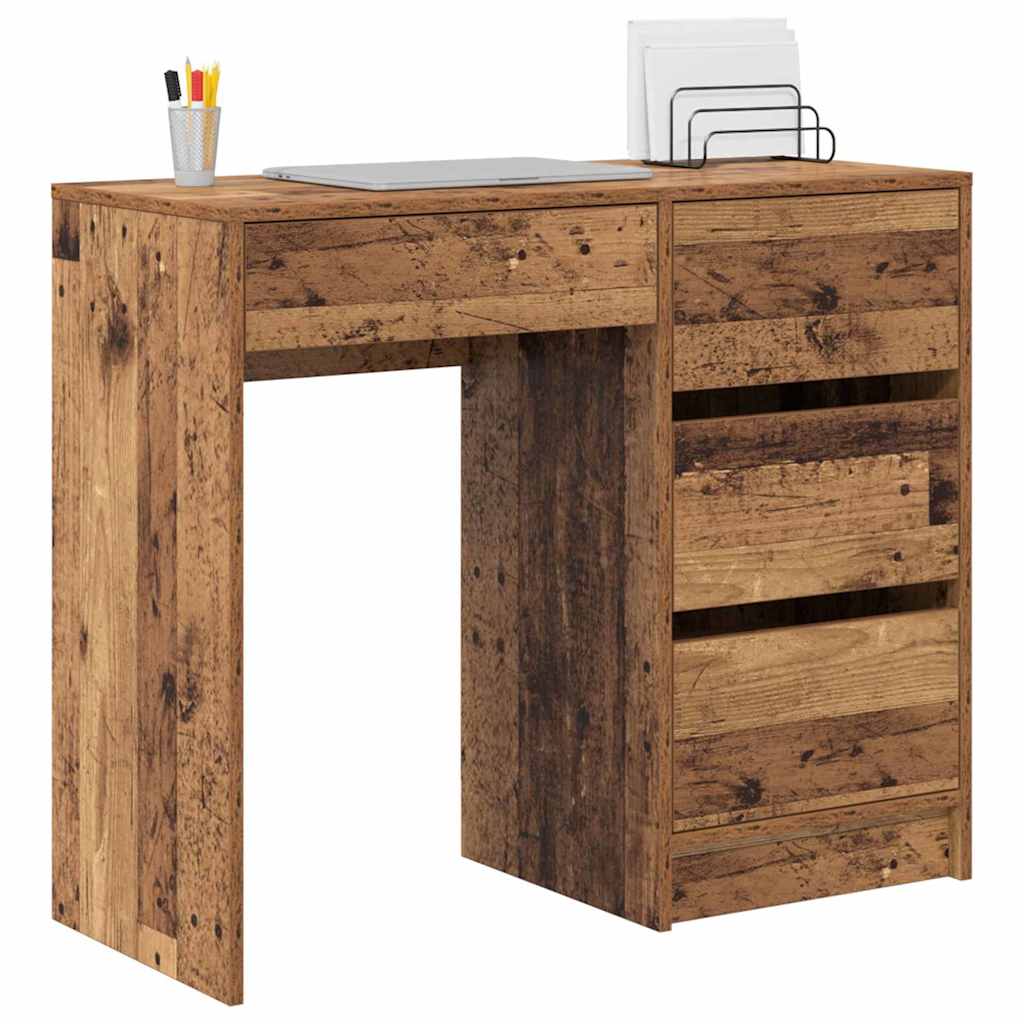 Vintage Wood Desk 90 x 37.5 x 75 cm Engineered Wood
