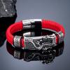 Traditional Tibetan Buddhism Dragon Bracelet Woven Leather Bangle for Men Women Lucky Amulet Bracelet Jewelry Gift