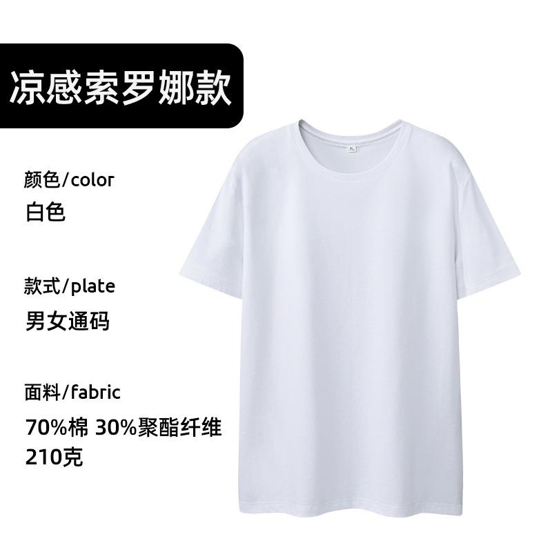 High-end work clothes t-shirt printed logo cultural shirt class clothes t-shirt custom round neck short sleeve pure cotton clothes