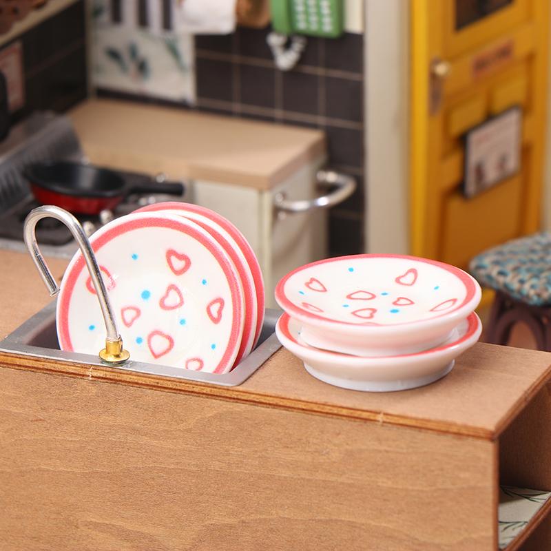 

5 шт. 1/12 кукольный домик мини тарелки посуда модель кукольный домик имитация кухонное украшение кукольный домик аксессуары ролевые игры игрушки