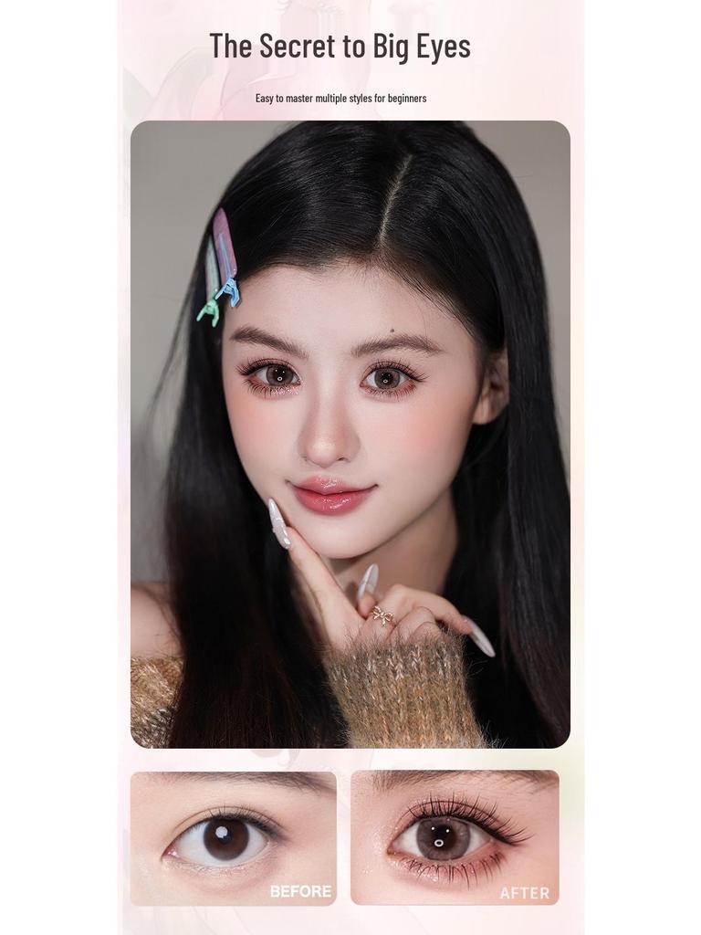 Fox-Style Angled False Eyelashes: Small, Sectioned Upper Lashes for Light Features, Yu Xiao Ya, 3-Step Camera Ready