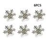 6pcs/pack Metal Snowflakes Shape Napkin Rings Silver Gold Towel Ring Fashion Napkin Holder  Wedding