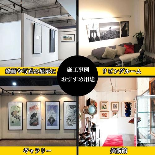 MYCOLO Picture Rail Set for Wall Mounting, with Wire Hooks, for Hanging Frames, Paintings, Photos, Clocks, and More, Includes Instructions (2m)