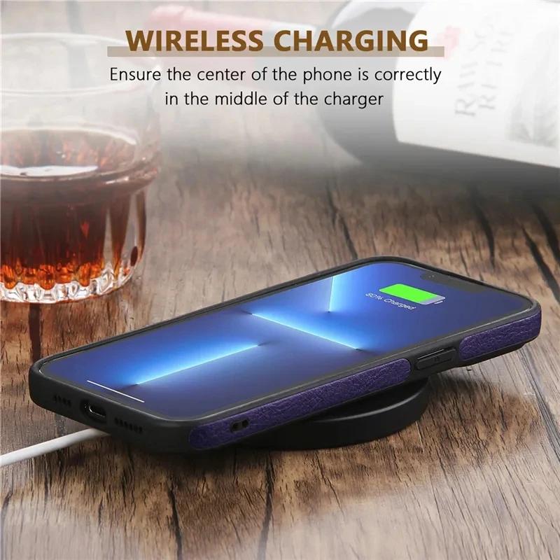 For iPhone 17 Air 11 12 13 14 15 Plus 16 Pro Max Business PU Leather Case Cowhide Logo Hole Shockproof Luxury Protective Cover