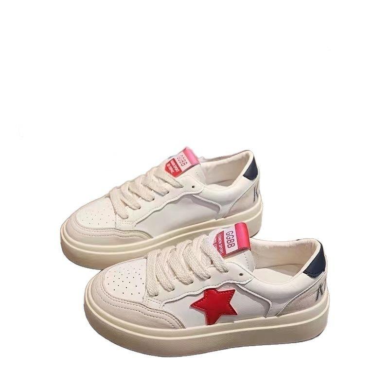Board shoes women's 2025 summer Korean version of the new versatile niche design sense platform sports shoes popular white shoes