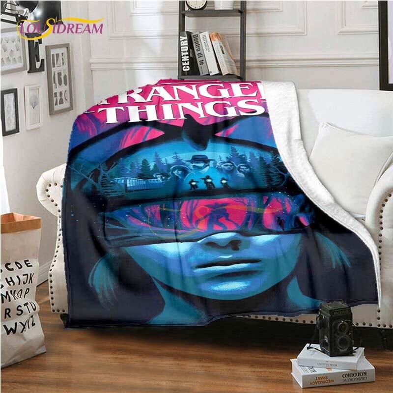 Horké hororové filmové deky Stranger Things na postele Měkká tenká deka Velikost Queen Římský dekor Zimní povlak na přikrývku Dětský dárek Piknik