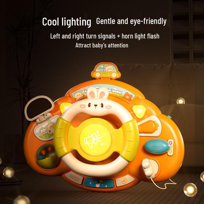 Kids' Steering Wheel Cartoon Simulation Toy for Baby Car and Stroller