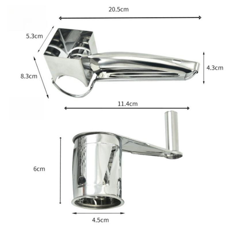 Stainless Steel Hand-crank Rotary Cheese Grater Creative Cheese Planer Home Kitchen Practical Tools