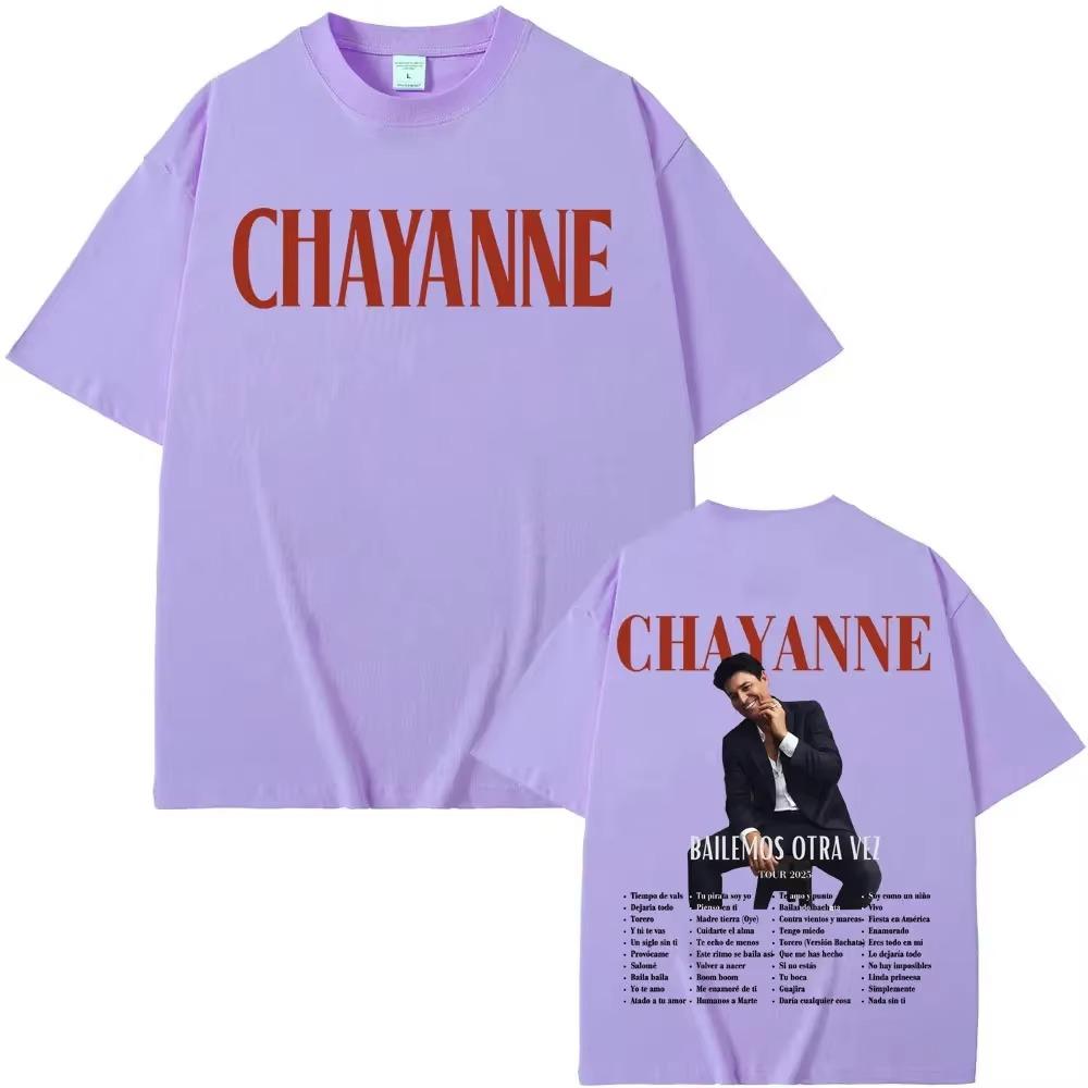 Sänger Chayanne Bailamos Otra Vez Album Tour 2025 T-Shirt Herrenbekleidung 90er Vintage Hip Hop T-Shirt Sommer Tops O-Ausschnitt T-Shirts