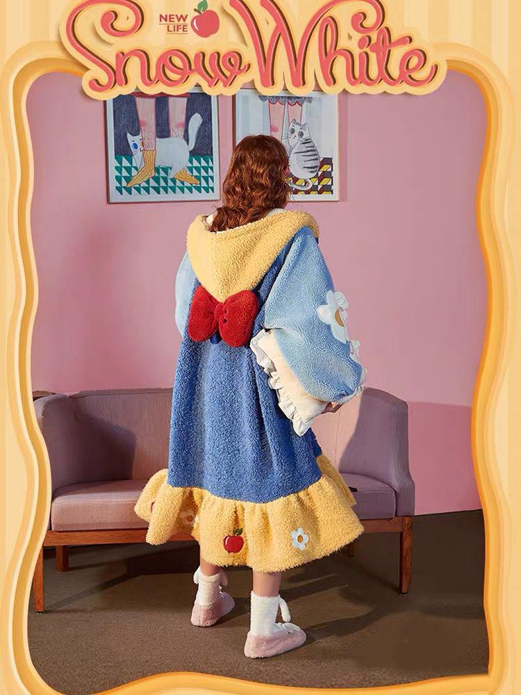Women`s Snow White Flannel Pajamas -