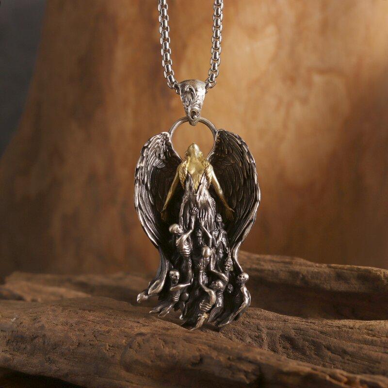 Exquisite Witch Broom Necklace Cute Magic Girl Pendant Men Women Rock Party Trendy Jewelry Halloween Gift