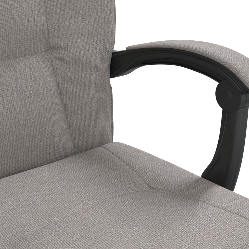 Office Chair with Reclining Function Taupe Fabric