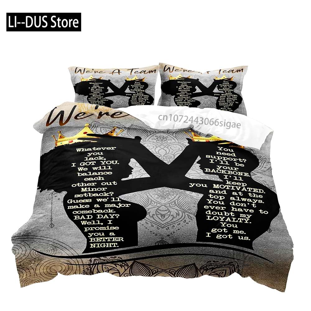 Africkoamerická černošská dívka Magie Povlak na přikrývku Plná velikost Přikrývka Potah na prošívanou deku Inspirativní dárky pro ženy 2 povlaky na polštář 3 ks