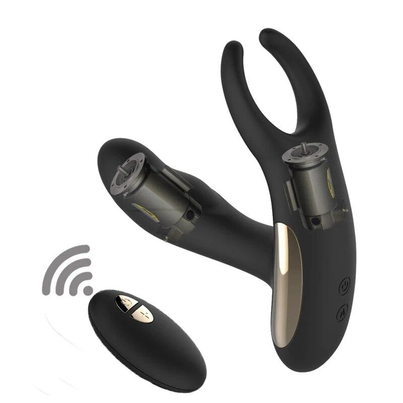 Remote Control Male Prostate Massager Wireless Prostata Anal Vibrators for Male Sex Toys for Men Heating Anal Plugs Products