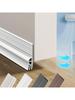 1m TPE Anti-Dust & Noise Reduction Door Bottom Seal, Triple Seal Design, Non-Slip Grooves, Windproof & Soundproof Door Draft