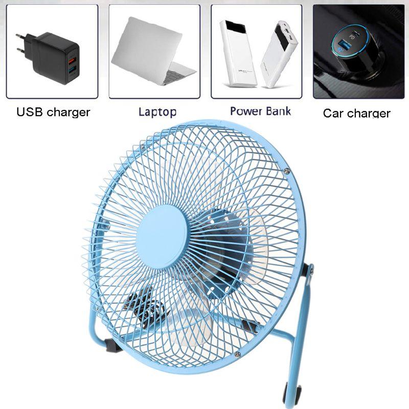 USB-betriebener Metall 8-Zoll tragbarer USB-Schreibtischventilator mit 2-stufigem Schalter Persönlicher Kühlventilator für Zuhause Büro Tisch Outdoor