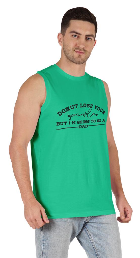 Inkmeso Men  s Tshirt   Donut Loose Your Sprinkles But I  m Going To Be A Dad   Graphic Tshirt For Pregnancy