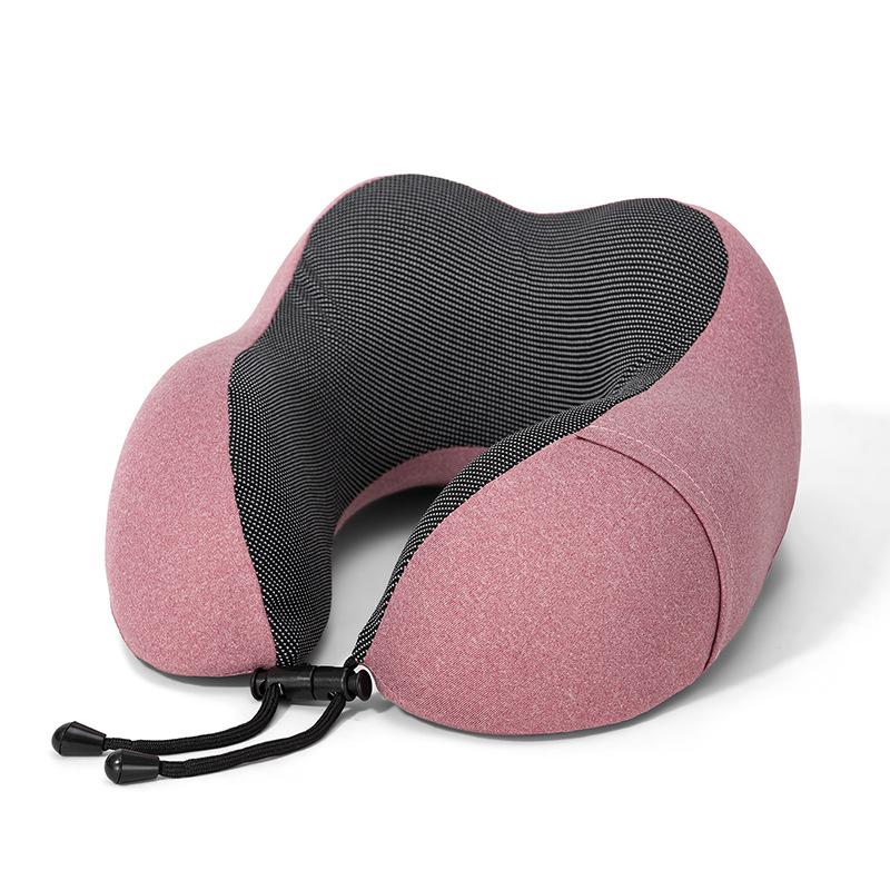 Cationic Cool Feeling U-shaped Pillow, Slow Rebound Memory Foam Neck Support Travel Pillow for Office Nap