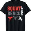 MenS Cotton TShirt Squat Bench Deadlift Graphic Soft Breathable Casual Workout Tee for Gym Strength Training for Men Women
