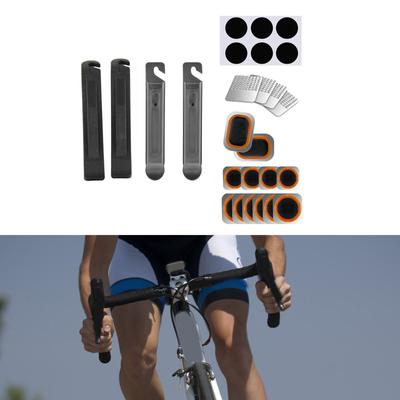 Portable Bike Tire Repair Kits with Bike Tire Levers Glueless Patches Bicycles Inner Tube Puncture Patches Repair Tool