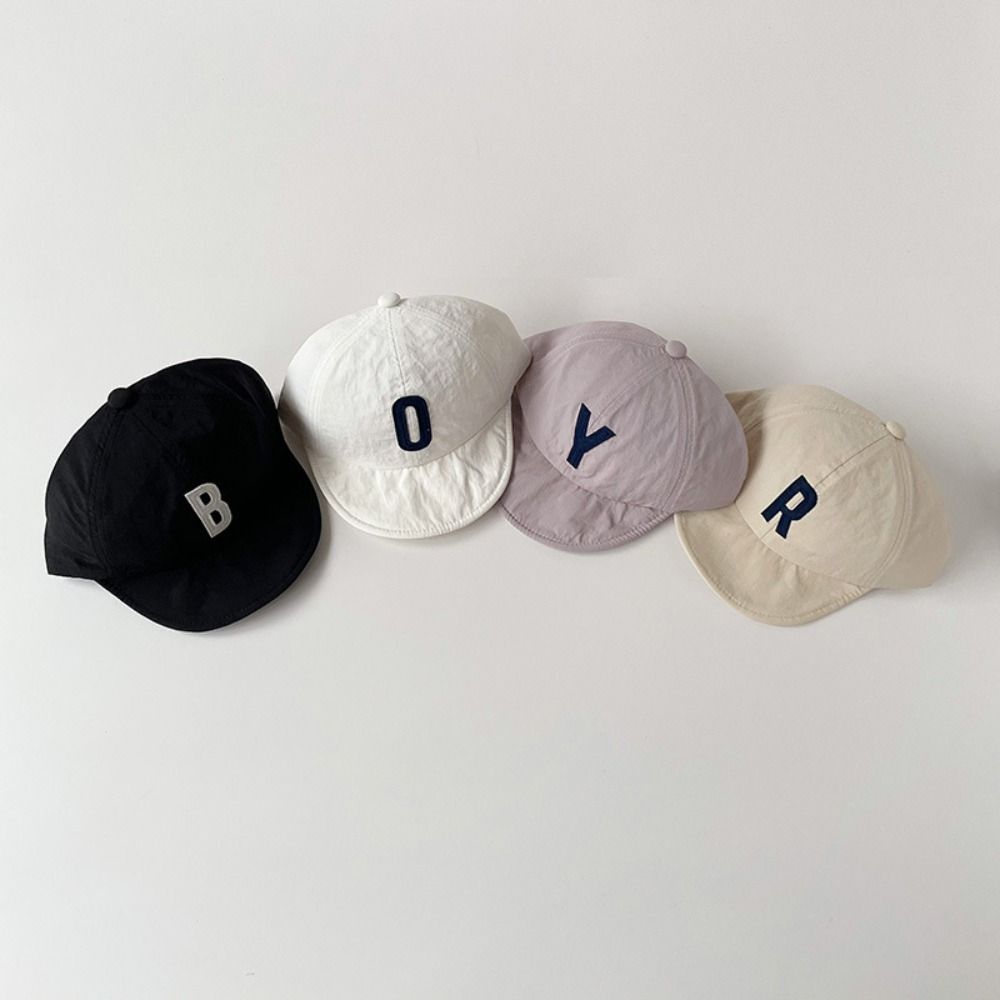 

Summer Children Peaked Hat Quick-drying Baby Sunscreen Cap Korean Letter Baseball Cap Boys Girls фіолетовий