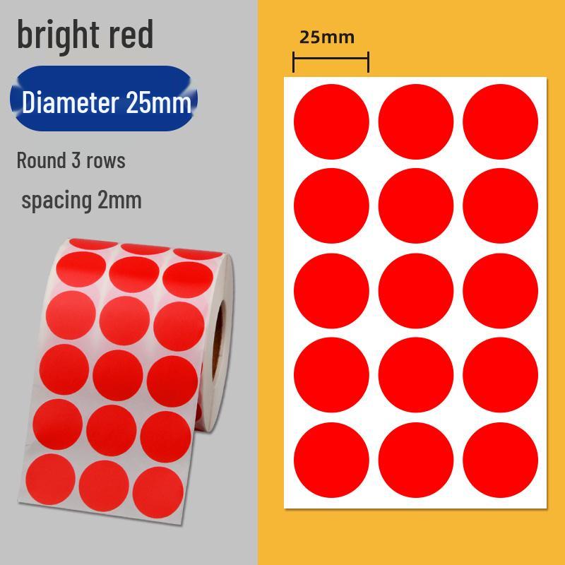 Colorful Self-Adhesive Round Dot Stickers - Writable Small Paper Labels