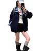 Women's Retro Plaid Patchwork Color Block Jacket - Trendy Loose Fit for Spring/Autumn