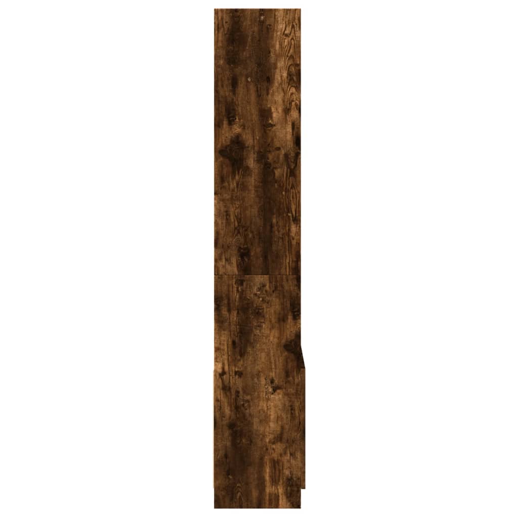 Highboard 63x33x180 cm Smoked Oak Engineered Wood