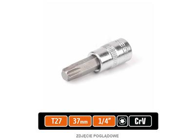 Klucz Nasadowy 1/4" Z Bitem Torx 37 Mm/T27 /Teger