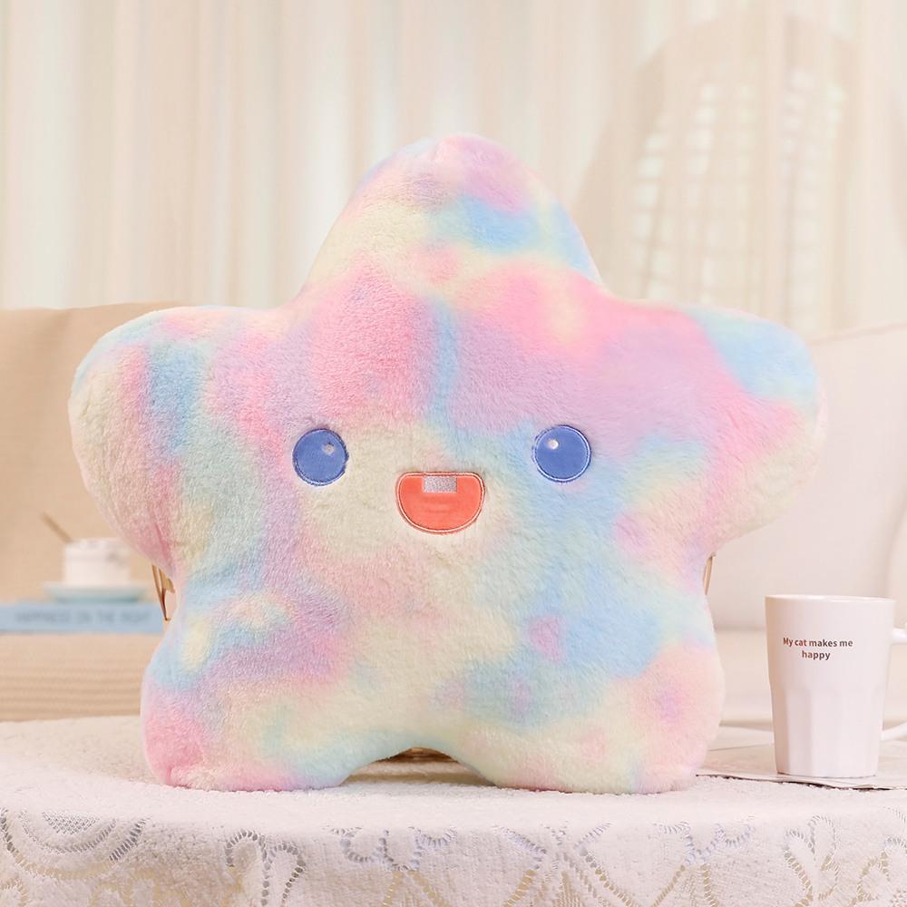 Girl Heart Star Moon Throw Pillow Plush Toy Flower Doll Home Pillow Cushion Girl Soothing Doll
