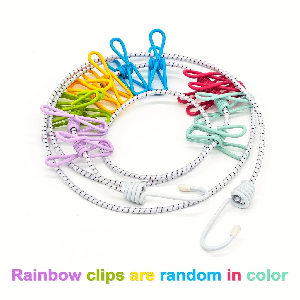 A Travel Portable Clothesline Set with 12 Clips, Suitable for Indoor And Outdoor Use, Lightweight And Sun-Resistant, Perfect for Drying Clothes, Bags