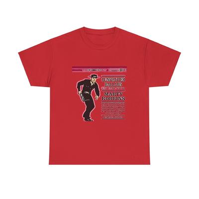 Marty Robbins Gunfighter Ballads Album Grafikdruck Unisex Schweres Baumwoll-T-Shirt