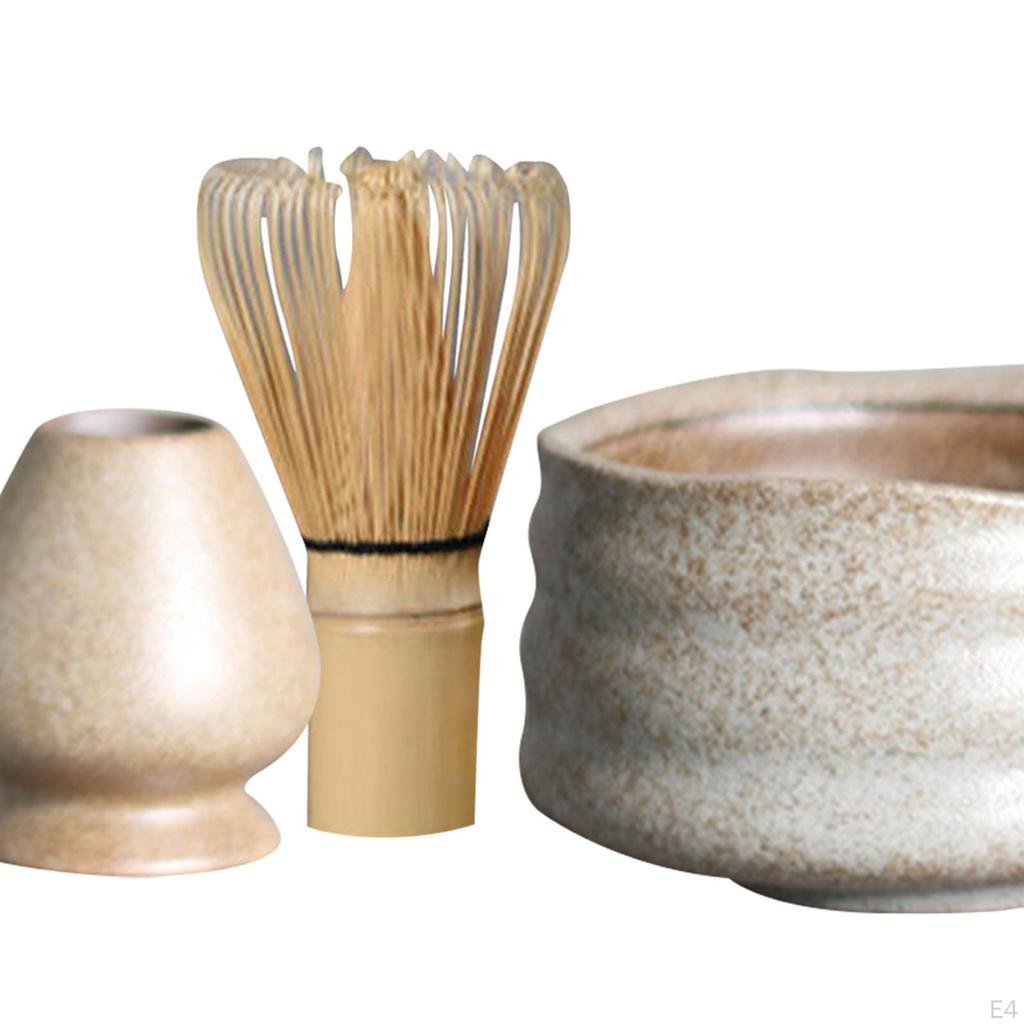 Handmade Matcha Whisk Set, Holder for Kithen Home Dining Room Teahouse