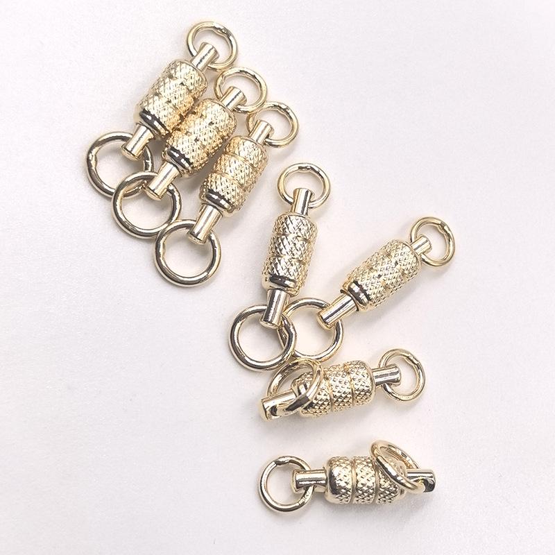 Gold High-Speed Double Swivel, 8-Shaped Precision Steel Fishing Connector