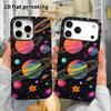 Phone Case: 2D Flat Design Suitable for iPhone 18, 17, 16, 15, 14, 13 Pro Film Protective Case, Couple Style, Colorful Planets, Christmas and Hallowee