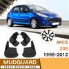 Car Mudflaps for Peugeot 206 1998-2012 Mudguards Fender Flap Splash Guards Cover Mud Car Wheel
