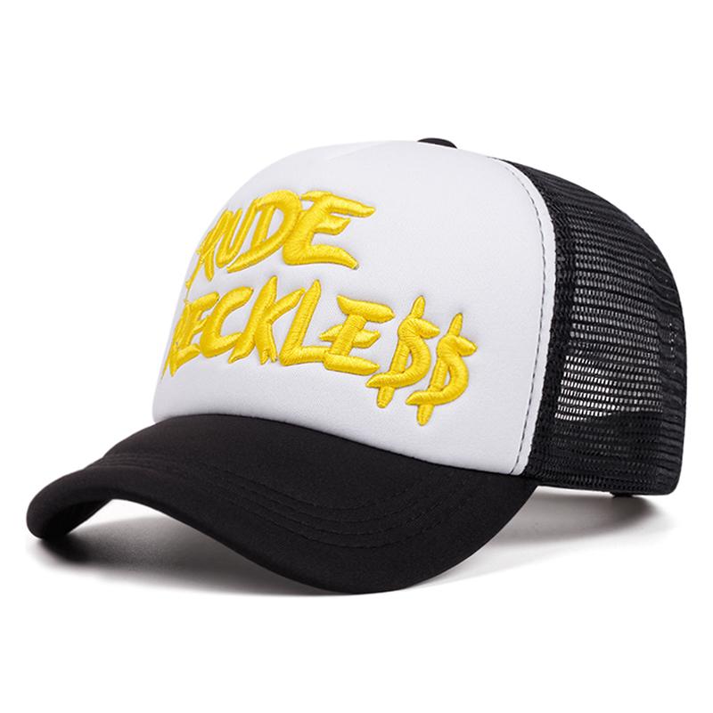 

2026 New Fashion Net Hat RUDE Red Money Bag Embroidered Hip Hop Skateboarding Hat Outdoor Daily Sunshade Hat Unisex Baseball Hat білий