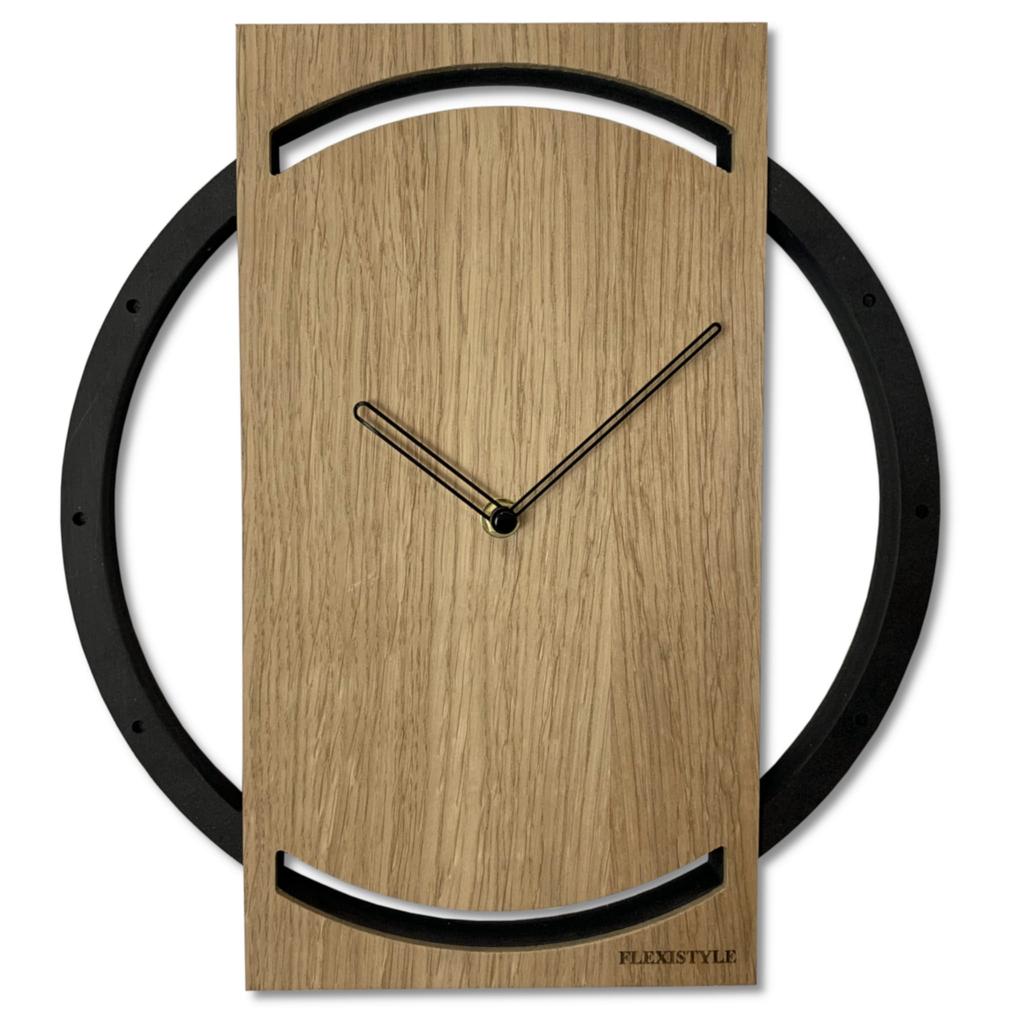 Wooden wall clock for the living room Wood Oak