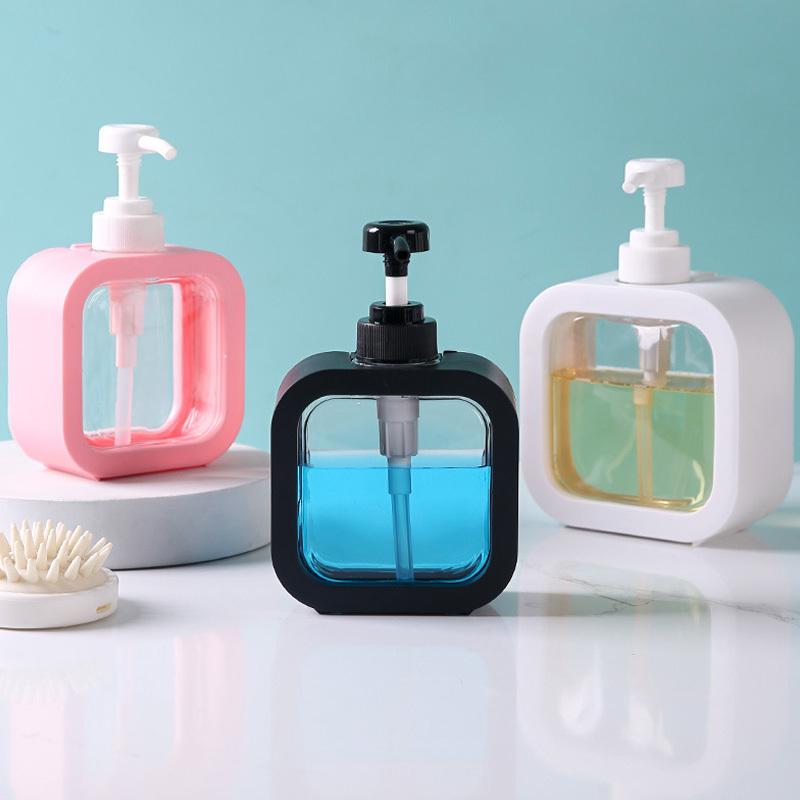300/500ml Soap Dispenser Bathroom Kitchen Packaging Refillable Lotion Shampoo Shower Dispenser Bottle Portable Travel Bottling