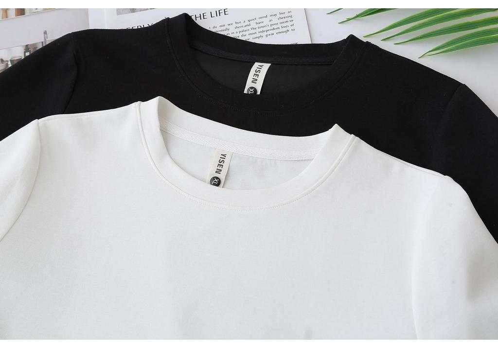 Women's Plus Size Ruffle Hem Long Sleeve Top - Spring 2026 Slimming Base Layer T-Shirt