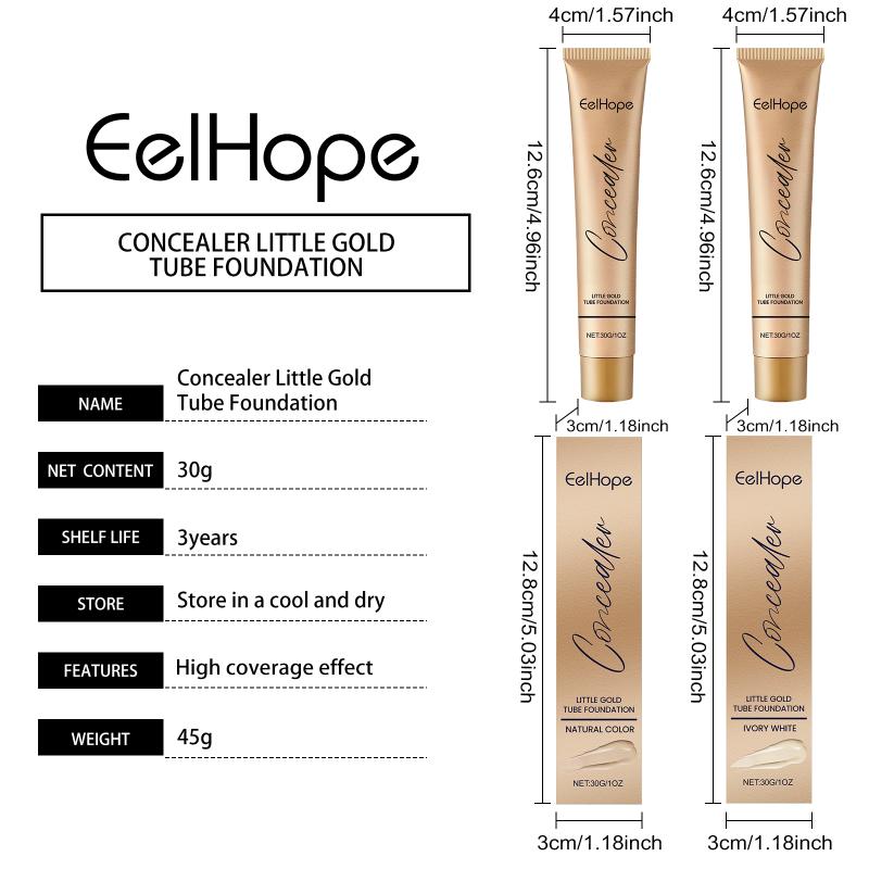 Full Coverage Concealer Balm in Gold Tube Covers  Scars and Redness Waterproof for  Makeup Look