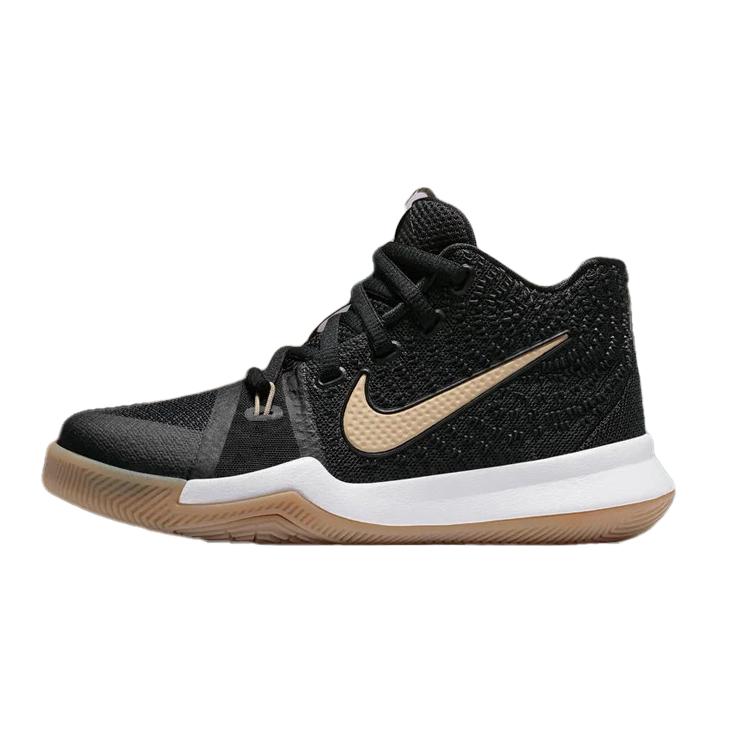

Nike Kyrie 3 Slip Resistant Cushioning Abrasion Resistant Mid top Toddler Shoes Black Gold Earring Infant And Toddler 869984-092 25
