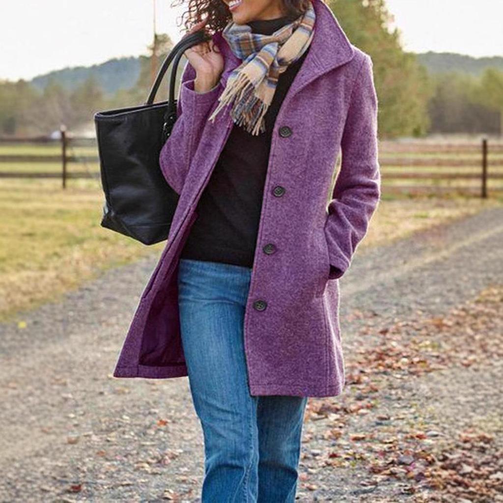 2023 Autumn/Winter Thick Woolen Women's Mid-Length Coat