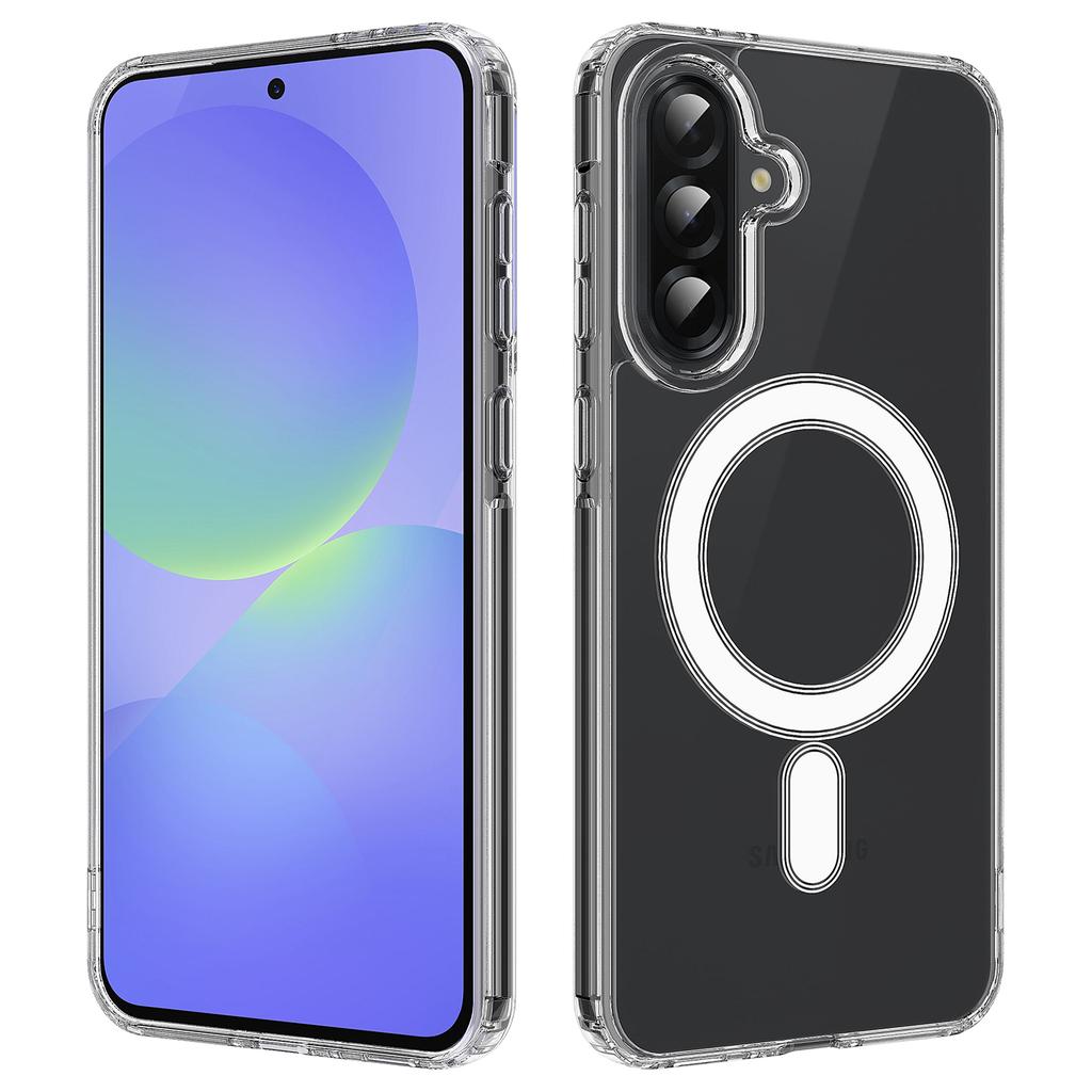 For Samsung Galaxy A35 5G Clear Phone Case Compatible with MagSafe TPU+Acrylic Back Cover
