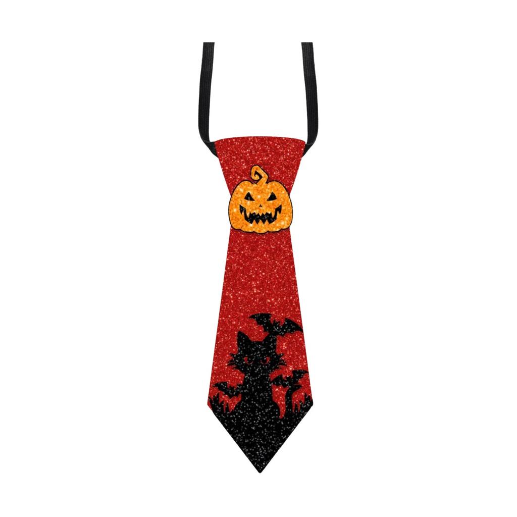 New Halloween Decoration Tie, Halloween Pumpkin Spider Party Decoration Tie, Photo Prop