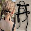 2Pcs Fashion Red Black Velvet Bow Hair Ties Hairpin For Women Girl New Year Hair Accessories Bow Rubber Bands Hair Clips
